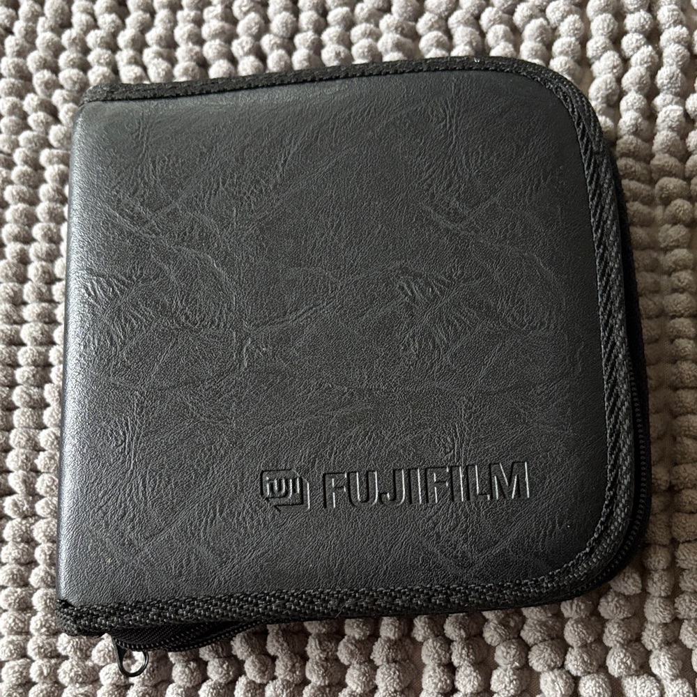 Fujifilm Black Faux Leather Zippered Disc Wallet